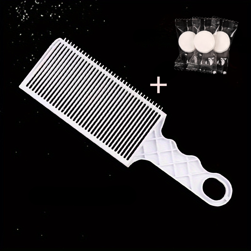 TEMU 4pcs, Haircutting Auxiliary Comb + 3 Disposable Compressed Face Towels. No Professional Barbering Skills Required—just Hold And With Clipper To