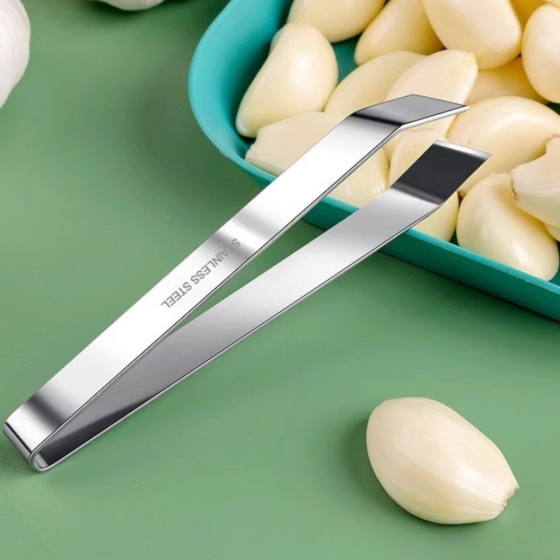 TEMU 1pc Fishbone Tweezers, Stainless Steel Kitchen Tweezers, Flat Mouth Pliers, Multifunctional Garlic Peelers And Fishbone Removers, Hair Removal