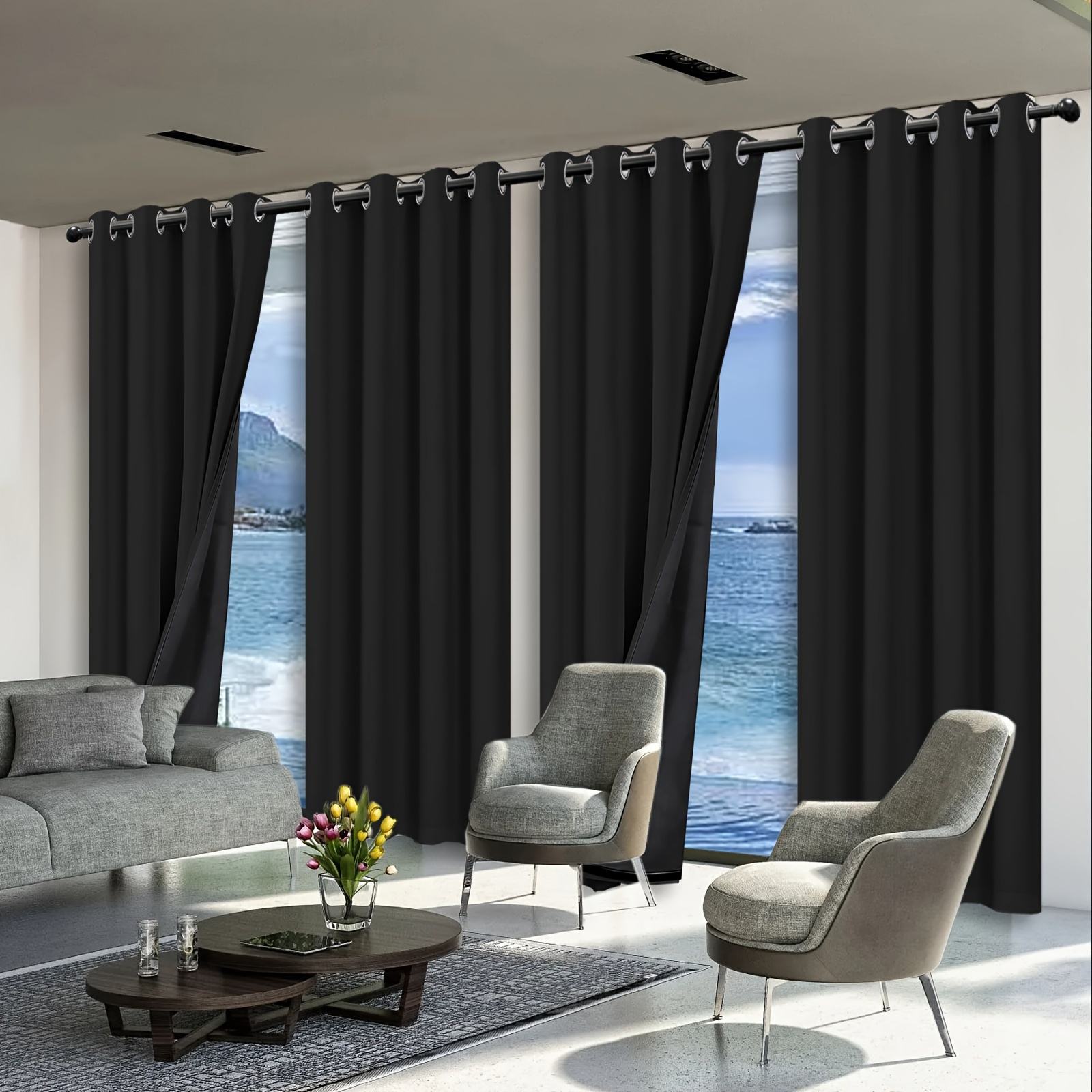 blackout curtains in four colors