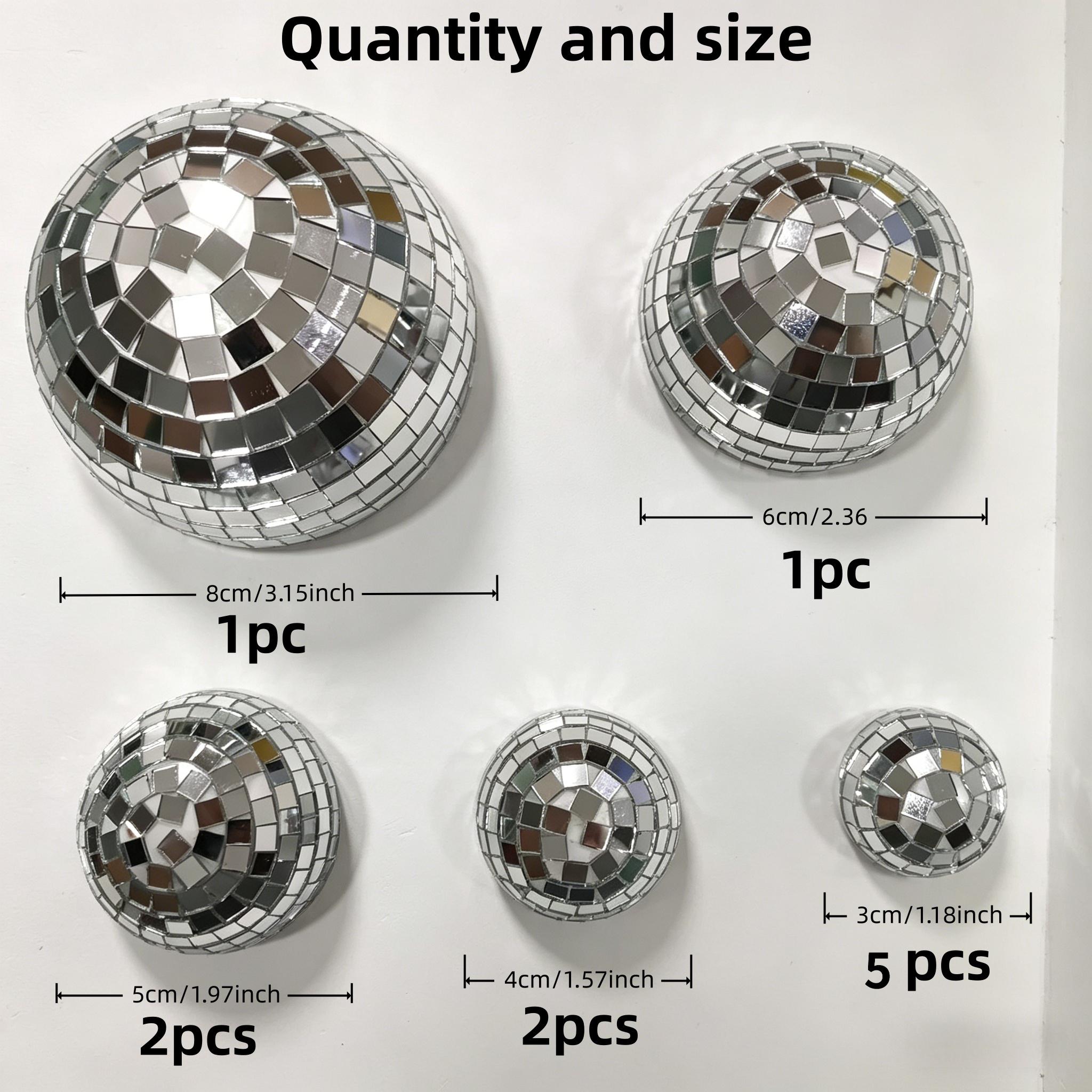 Image of 11pcs Disco Ball Wall Decoration Set, Self-adhesive Mirror Balls, No Electricity Required, Removable Disco Ball Stickers, Suitable For Home Parties And Holiday Decorations