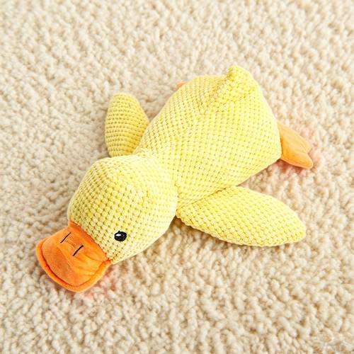 23cm 9 06inch interactive yellow duck plush toy with squeak 3 color bite resistant cat and dog chew toy suitable for all breeds of cats and dogs for fun bite resistant dog toy without battery