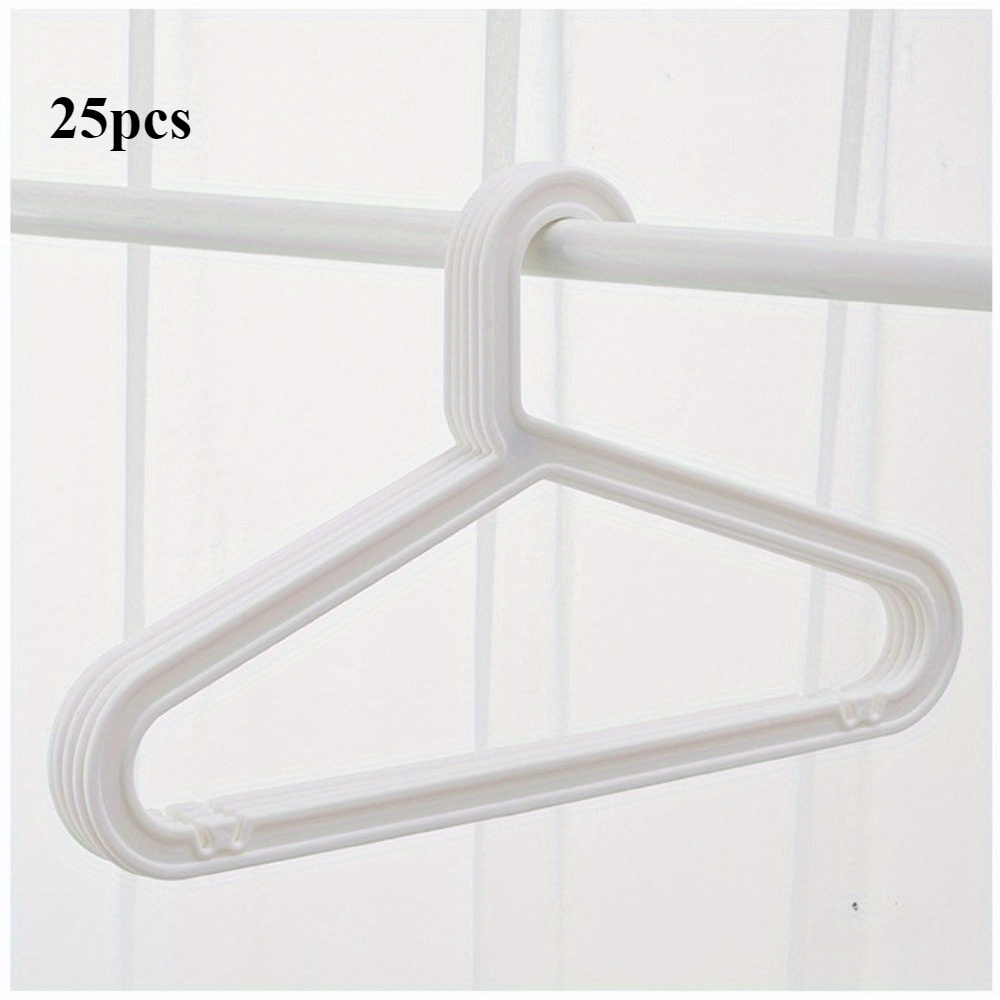 Image of Household Non-marking Drying White Hangers, Ultra-thin Plastic Hangers For Clothing Stores