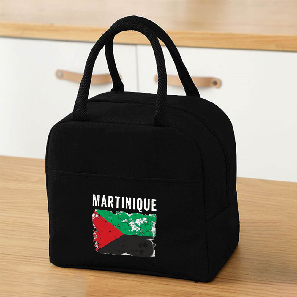 TEMU Sac à déjeuner isotherme 1 pièce drapeau de la Martinique, convient pour , , -, réutilisable - Porte-boîte à lunch avec fermeture éclair enduite