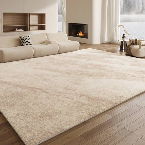 imitation cashmere french creamy style living room rug light luxury beige bedroom universal soft and machine washable anti slip backing