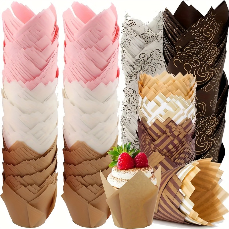 20 48 101   cupcake liners standard size muffin baking cups   proof cupcake wrappers for birthday parties baking supplies party decorations   high quality paper food grade materials cupcake stands