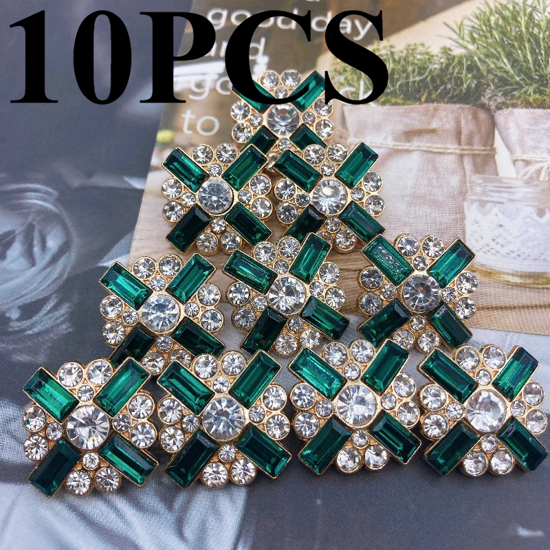 TEMU 10 piezas/2 cm/0.79 pulgadas Botones verdes con cierre de ladrillo, botones de ropa de falda Cheongsam de abalorios hechos a muy hermosos y