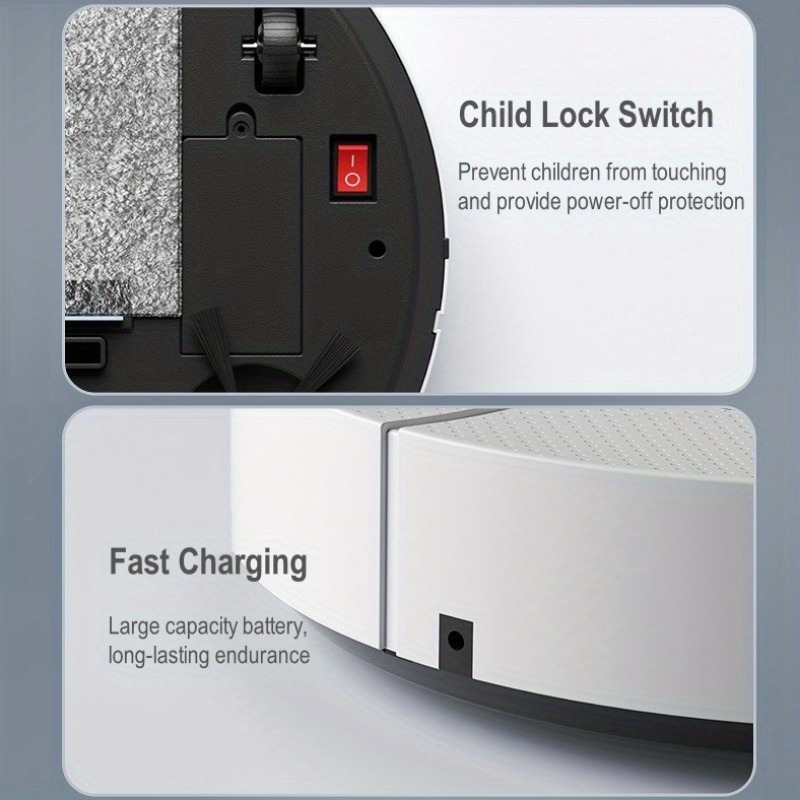 3-in-1 Robot Vacuum Cleaner with Tangle-Free Suction, Automatic Self-Charging, Multi-Purpose for Floor Cleaning, Pet Hair, Paper & Garbage - Fast Charging, Powerful Cleaning, USB Powered, Vacuum Cleaner Robot, Home Cleaning Aid, Modern Home Robot, Durable Plastic Body, Robust Construction 5 3-in-1 Robot Vacuum Cleaner with Tangle-Free Suction, Automatic Self-Charging, Multi-Purpose for Floor Cleaning, Pet Hair, Paper & Garbage - Fast Charging, Powerful Cleaning, USB Powered, Vacuum Cleaner Robot, Home Cleaning Aid, Modern Home Robot, Durable Plastic Body, Robust Construction - Image 5