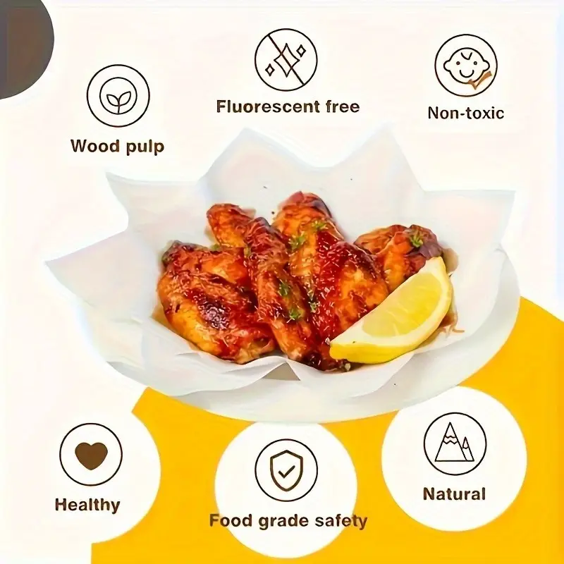 100pcs pre cut parchment paper baking sheets unbleached non stick half sheet pan size for baking cooking grilling air fryer steaming deep fryer home enthusiasts 9 13in Product details 4