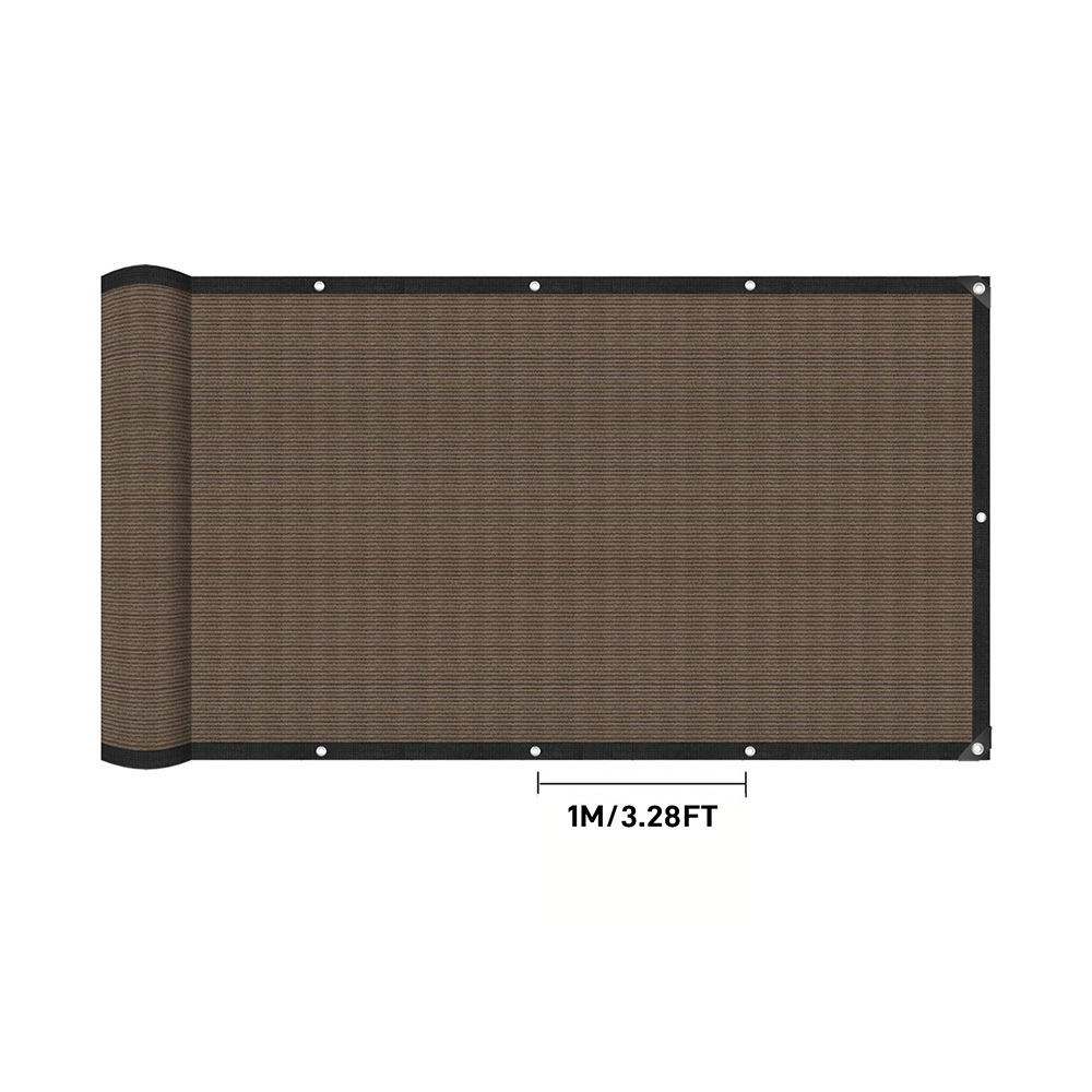 1 unidad de malla de sombra con protección solar del 50% | Lona de malla con ojales para cubierta de plantas, sombra para patio, pérgola de jardín, invernadero, cochera, kennel, color café