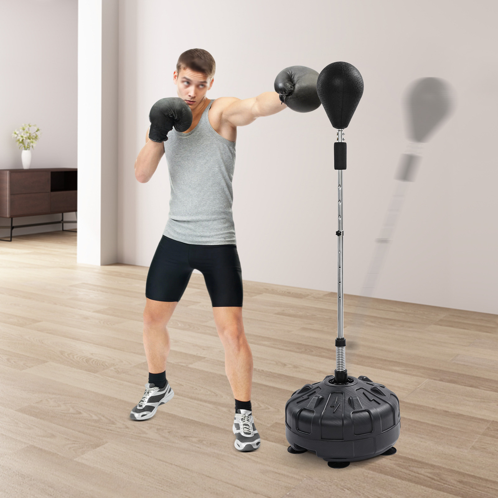 Image of Punching Bag With Stand, Free Standing Punching Bag With Stand For Teens & Adults, Height-adjustable Boxing Bag Set For Training, Exercise, Fitness & Relax