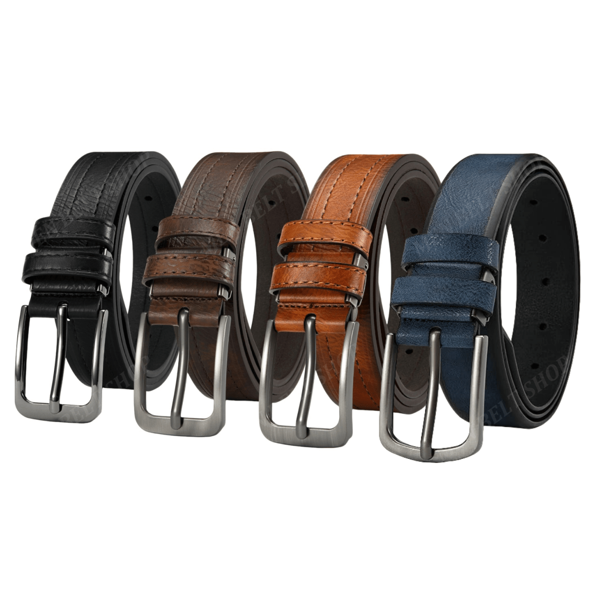 4pcs Men's Casual Vintage Belt - Durable, Strong, And Breathable Perfect For Business Professionals, Mature Men, And Fashion Enthusiasts - Ideal Gift Accessory