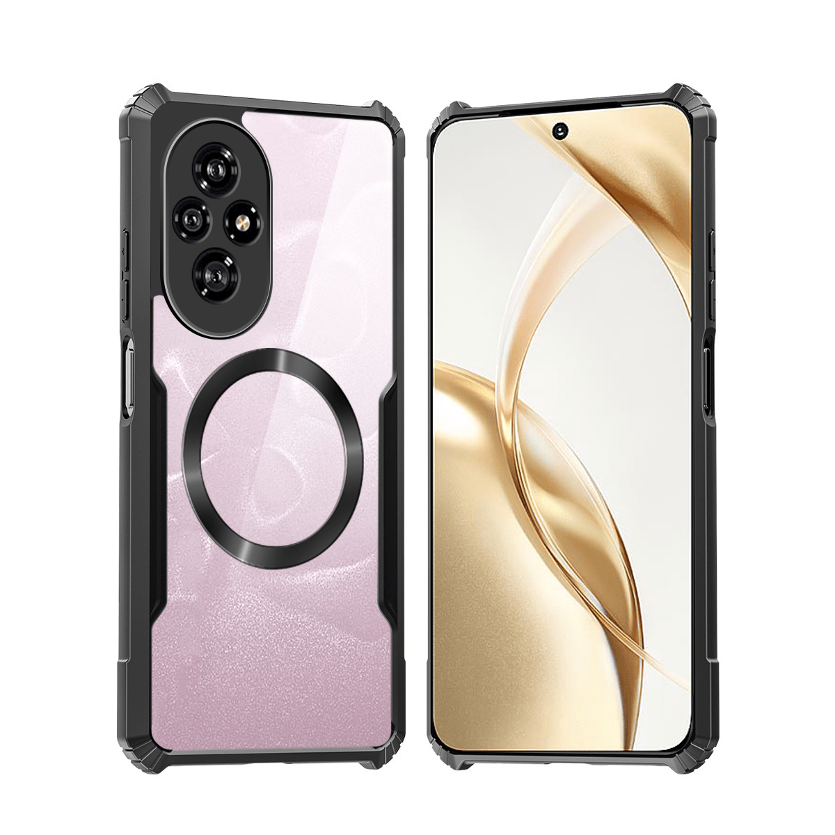TEMU Phone Case - Cases 200 5g Phone Featuring Magnetic , Shockproof Material, A Soft Cover, And A Transparent Acrylic Back For Camera Protection