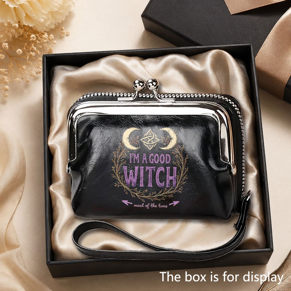 TEMU 1pc Witch Printed Wallet, Short Coin Purse Double-layer Multifunctional Card Holder Id Organizer Bus Card Bag Lightweight Compact Handbag For