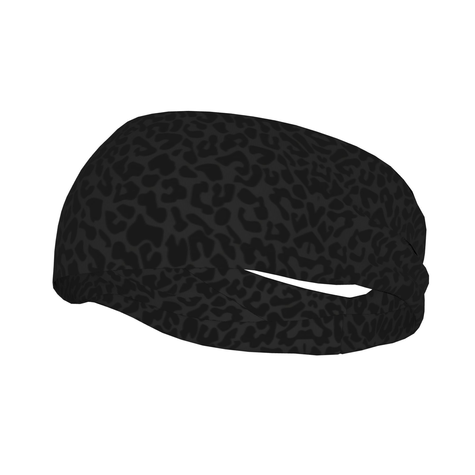E-shop Schwarzes Leopardenmuster Sport-Stirnband - Feuchtigkeitsableitendes Stirnband für Laufen, Fitnessstudio & Yoga - Atmungsaktives Haaraccessoire