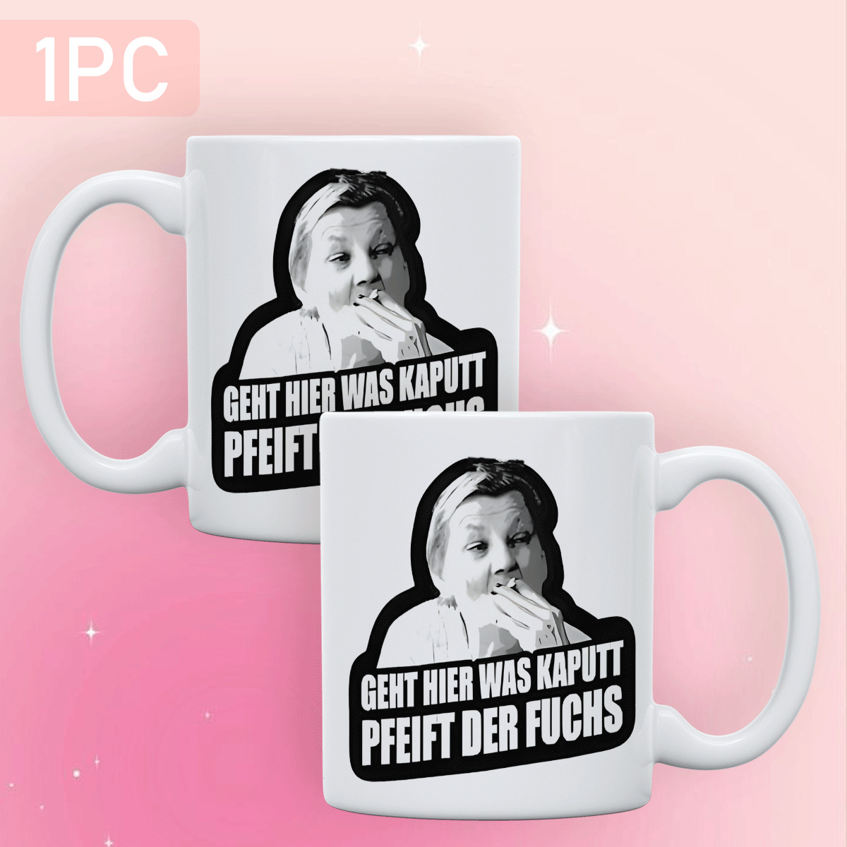 1pc Gag German Meme Novelty Themed Ceramic Mug | Perfect Gift For , Colleagues, Coworkers, Bestie, Birthday, Valentine, Reusable, Multipurpose Mug