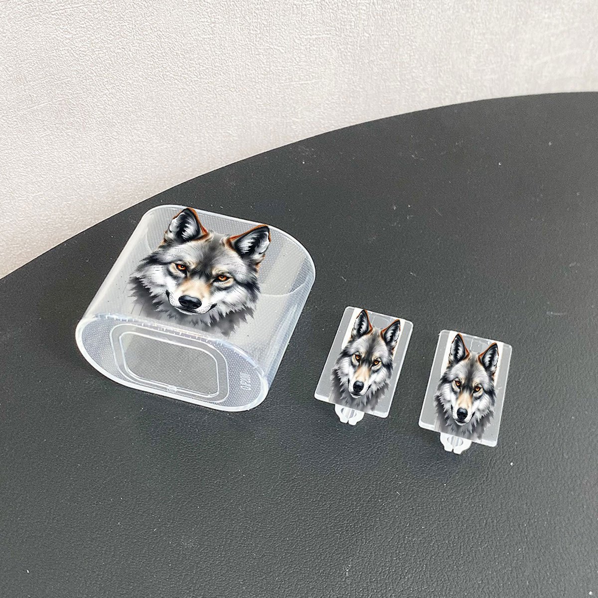 E-shop O0069 Weißes Wolfsmuster EU-Standard 20W transparente Ladegerät-Schutzhülle für iPhone, EU-Standard-Ladegerät-Schutzhülle für iPhone 13/14/15,