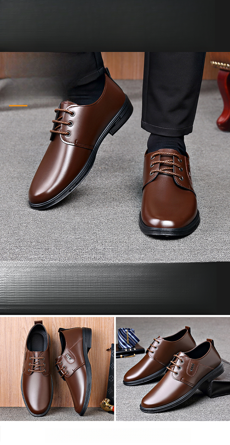 Chaussures polyvalentes pour affaires, déplacements, entretiens, mariage, chaussures de travail antidérapantes et résistantes à l'usure, chaussures de conduite à lacets, chaussures habillées pour hommes de style luxe léger