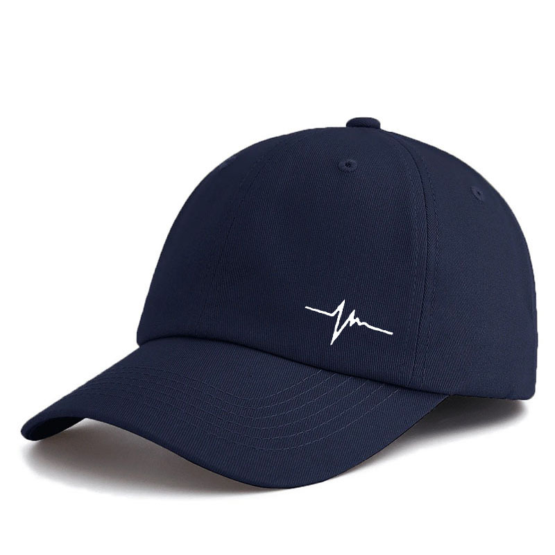 1pc Heartbeat Printed Baseball Cap, Classic Fashion Soft Sweatband Adjustable Size Lightweight Multi-Functional Classic Hat, Perfect Gift for Outdoor Sports Daily Wear Parties And Vacations for Family And Friends