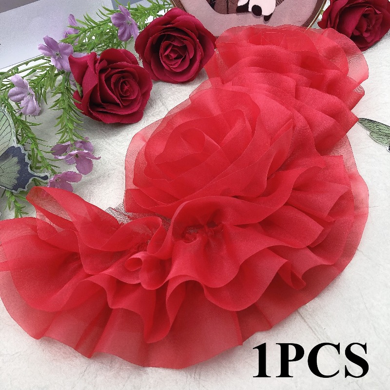 TEMU 1 pezzo, Larghezza 46cm/18.11in Accessori DIY Quotidiani in Pizzo , Accessori per Fiori da , Accessori per Capelli e Abbigliamento DIY,