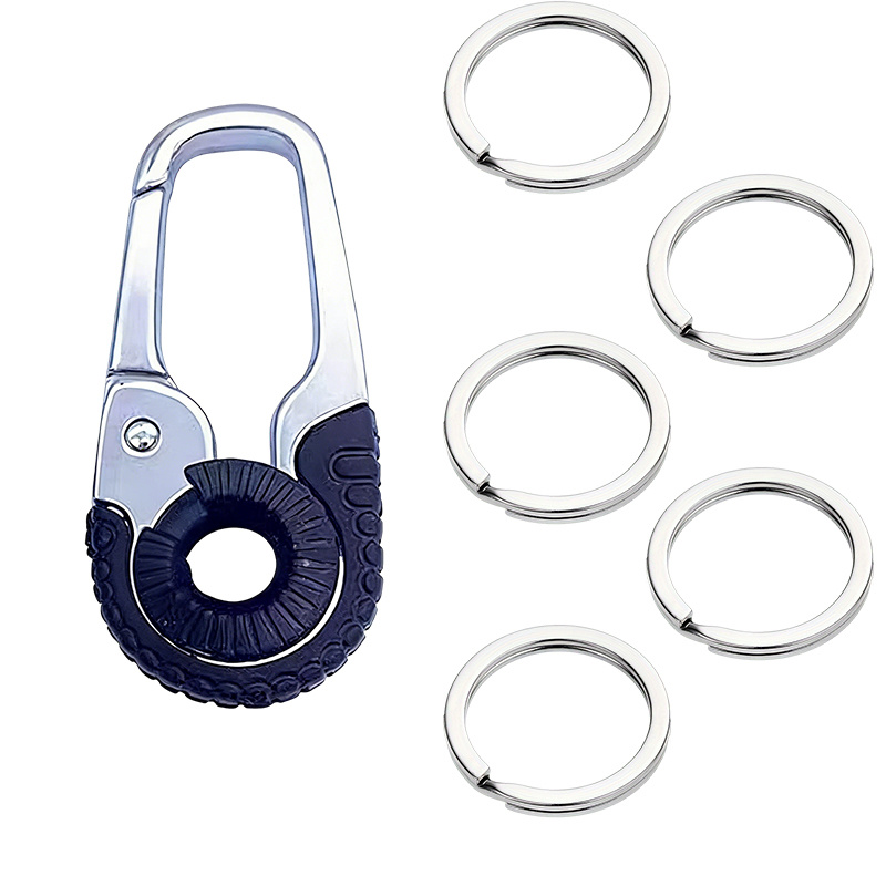 TEMU 6pcs Keychain Hook With Carabiner, Secure Locking Design Key Organizer, Multipurpose Clip For Keys Cables Luggage Bags, Suitable For Outdoor