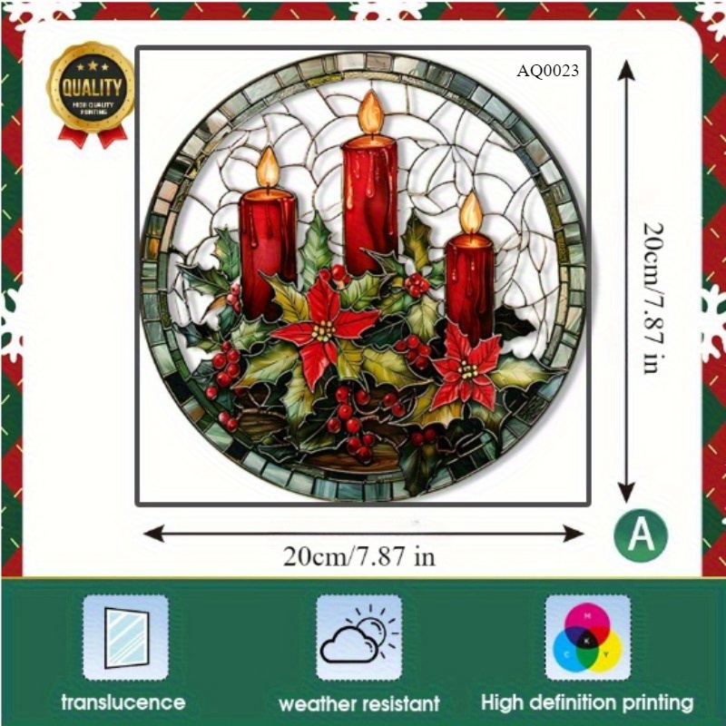 Christmas Window Stickers, Candy-themed Holiday Glass Decals For Festive Home Décor