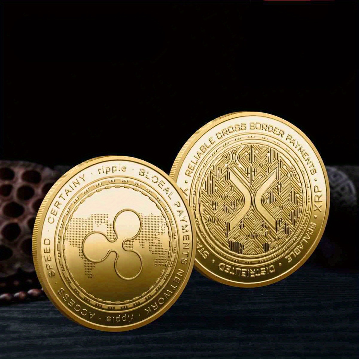 

The New Golden Commemorative Coin, Bitcoin Xrp Coin, Is A Unique Commemorative Coin, Creative Collectible Gift, Christmas Gift.