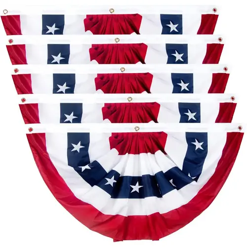 2x4 ft large size american pleated fan flag 1 3 4 5pcs usa patriotic half fan bunting flag decorations flags
