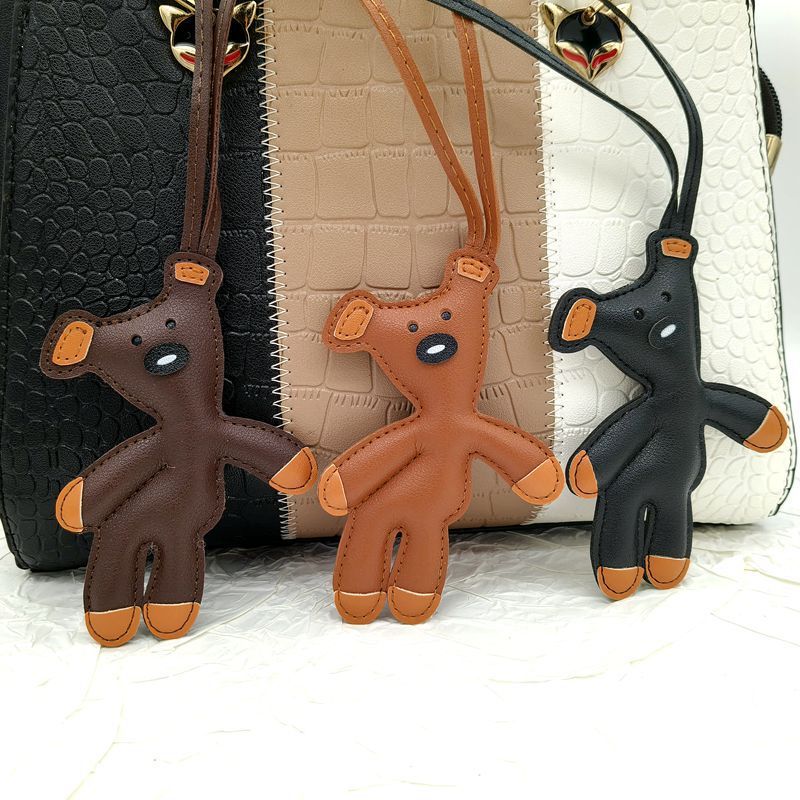 

Trendy Leather Keychain With Lazy - Perfect Accessory For Car Keys And