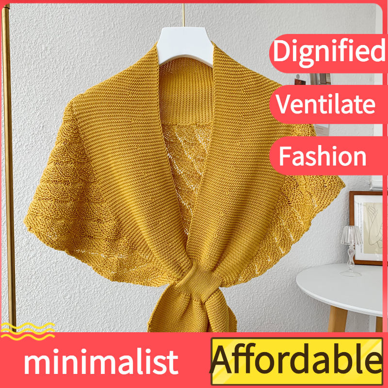 TEMU Fashion Women's Hollow Sweater Outer Scarf, Suitable For Daily And Wear, Christmas/happy Newyear Gift
