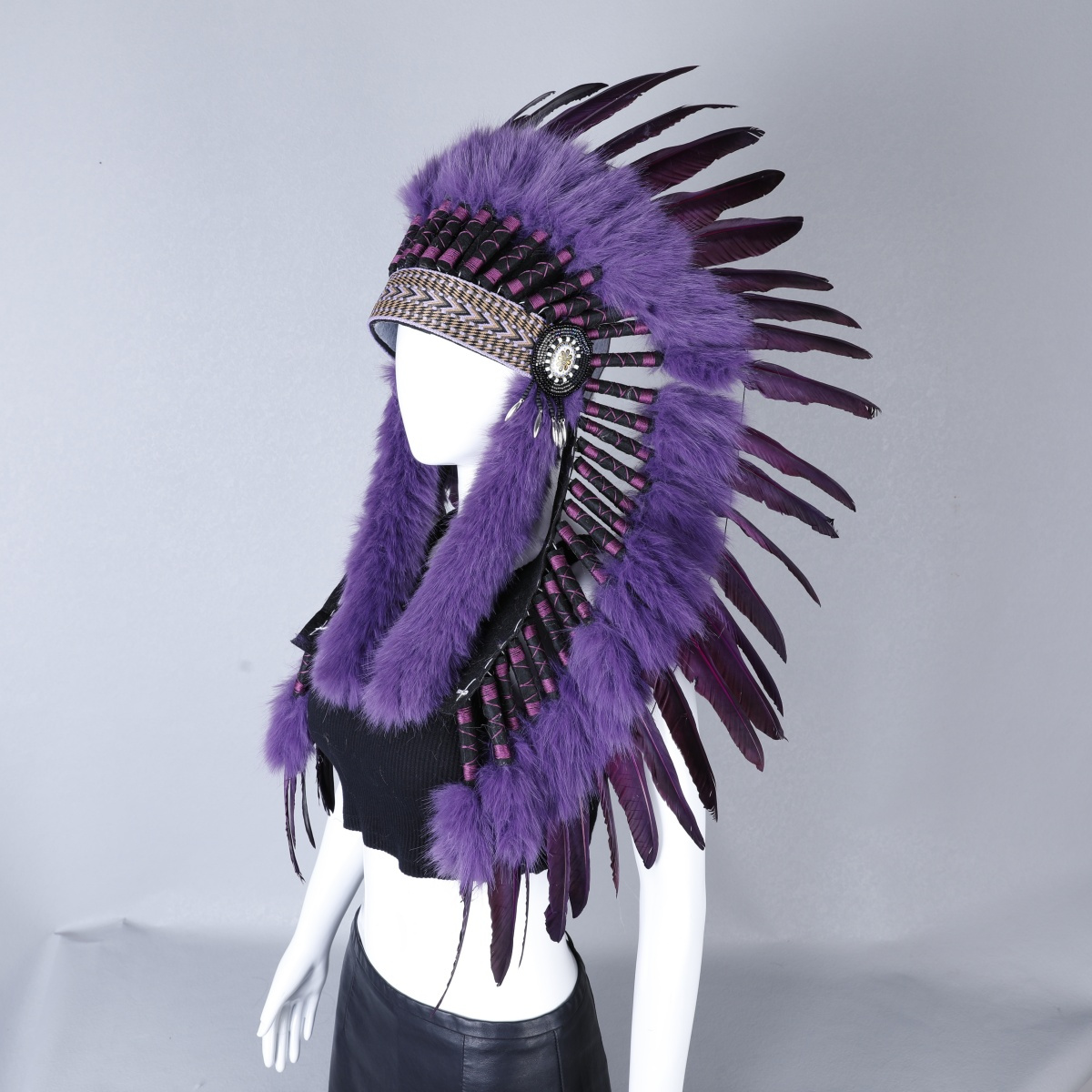 Bandeau Indien 6 Plumes – Serre-tête Plumes – Accessoire Déguisement