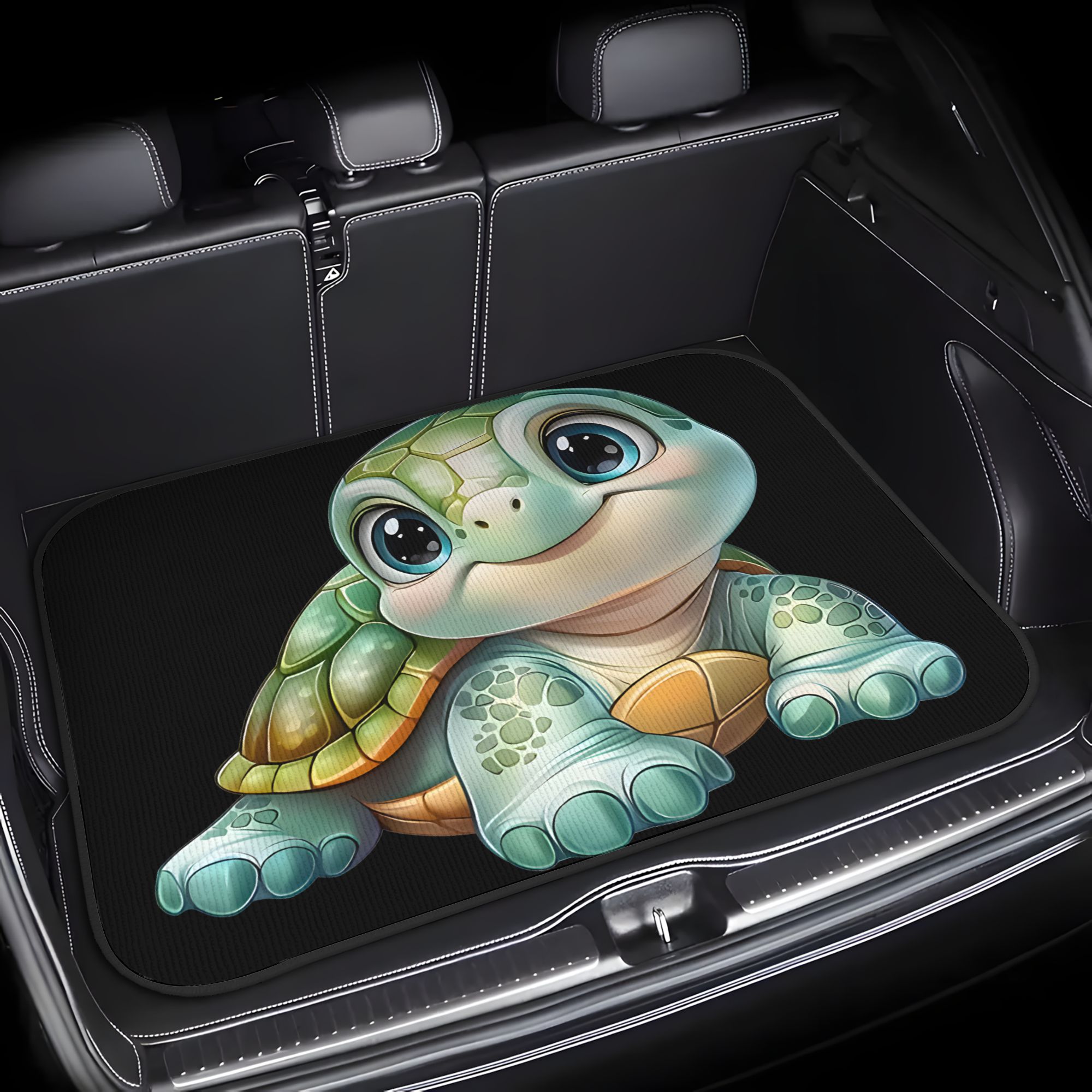 TEMU Tappetino per bagagliaio auto 1 pz con cartone animato - Design vivace, rivestimento per bagagliaio durevole e per veicolo, regalo per le feste