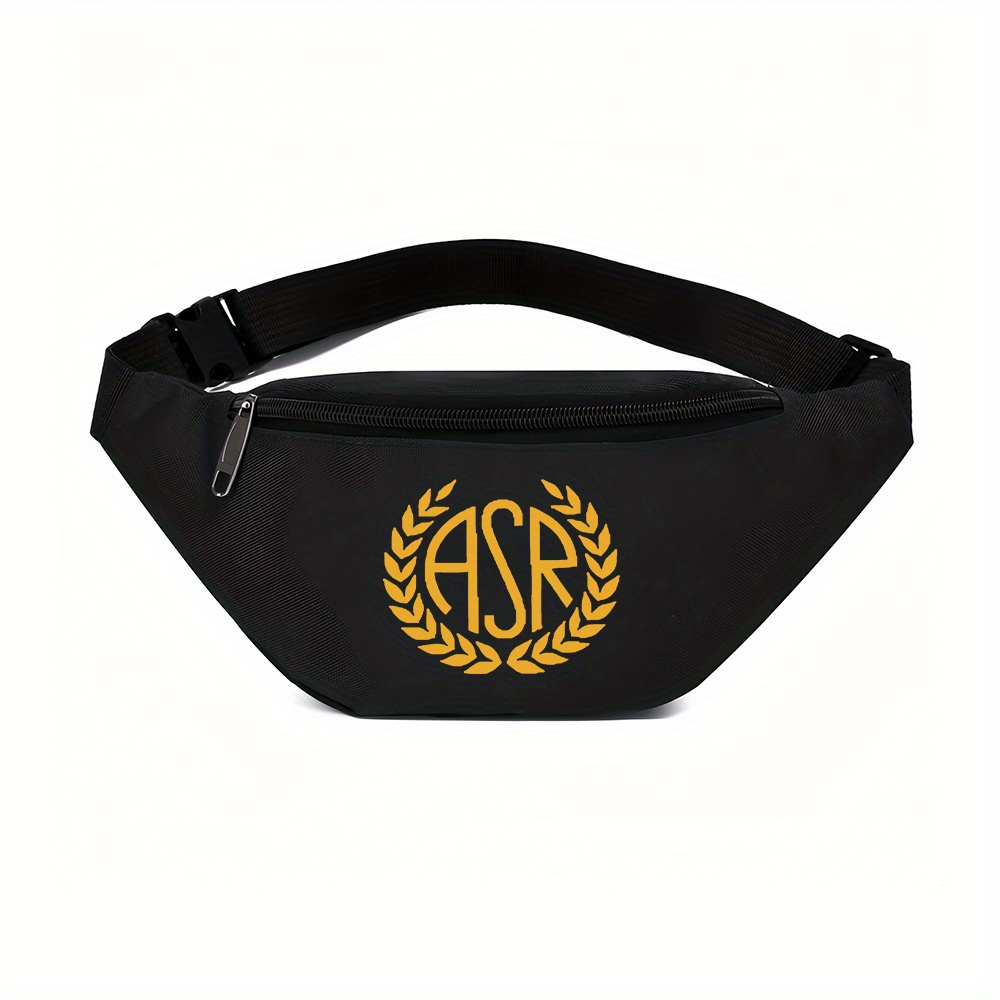 TEMU 1pz Borsa a Tracolla Regolabile ASR - Cintura Oxford con e Scritta ASR, Design e Resistente, Chiusura a Zip per Sport , Ciclismo, Pendolarismo -