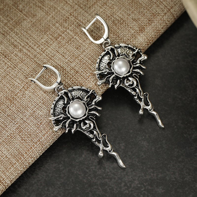 Women's Vintage Ocean Feng Shui Ear Hook Long Earrings