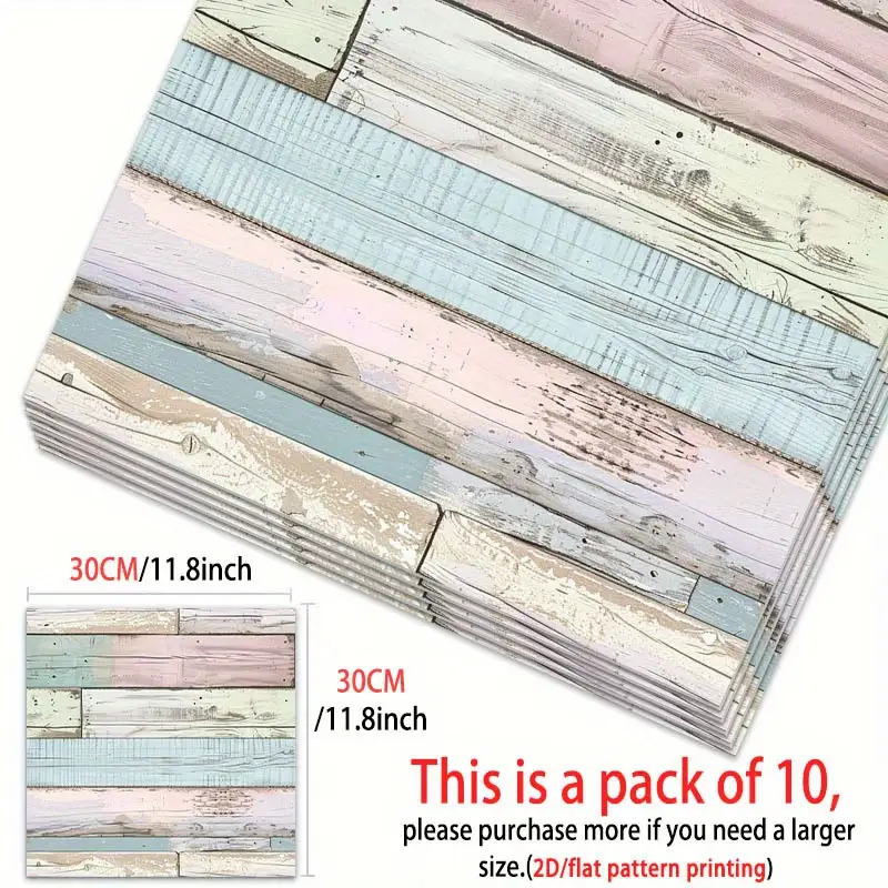 TEMU 10pcs Set, 2d Flat Perfect Pvc Floor Stickers, Self-adhesive Art Decals Suitable For Home Bedroom Living Room Kitchen Floor Decoration, Stylish