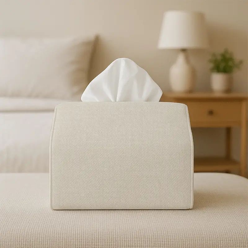 elegant modern white beige tissue box with lid decorative storage organizer for home christmas durable multi purpose napkin dispenser square design with rounded edges beige fabric cover for room bedroom decor stylish party tissue box with beige lid compact and functional for tissues ideal for festive and everyday use decorative tissue box cute tissue box holder vintage tissue box decorative tissue box holder Product details 5