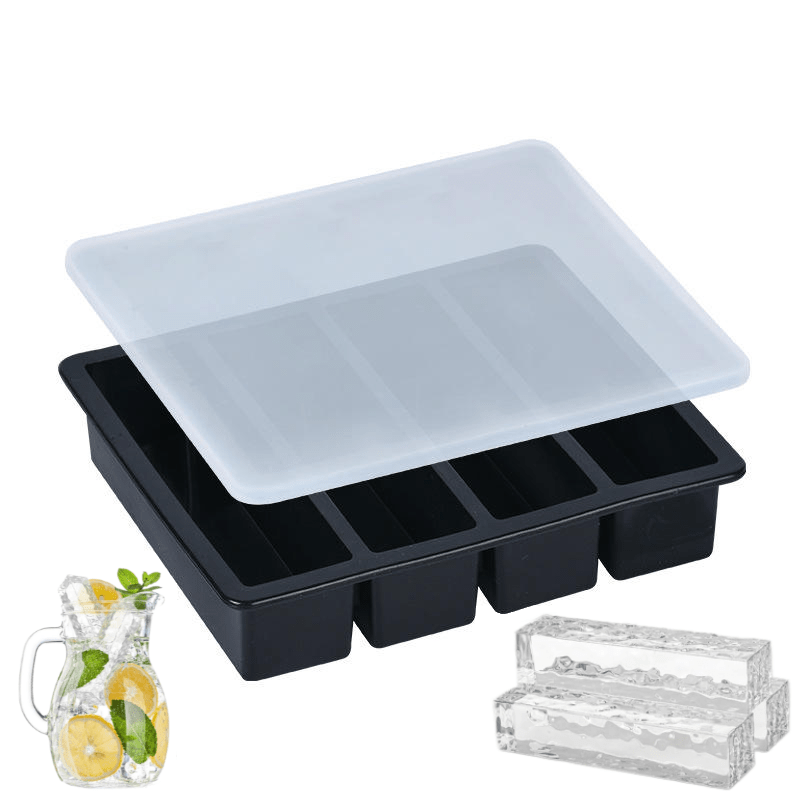 TEMU 2-pack Large Silicone Cube Of Ice Trays With Lid For Kitchen, Molds Perfect For, Multipurpose Silicone Tray Works As Butter Mold