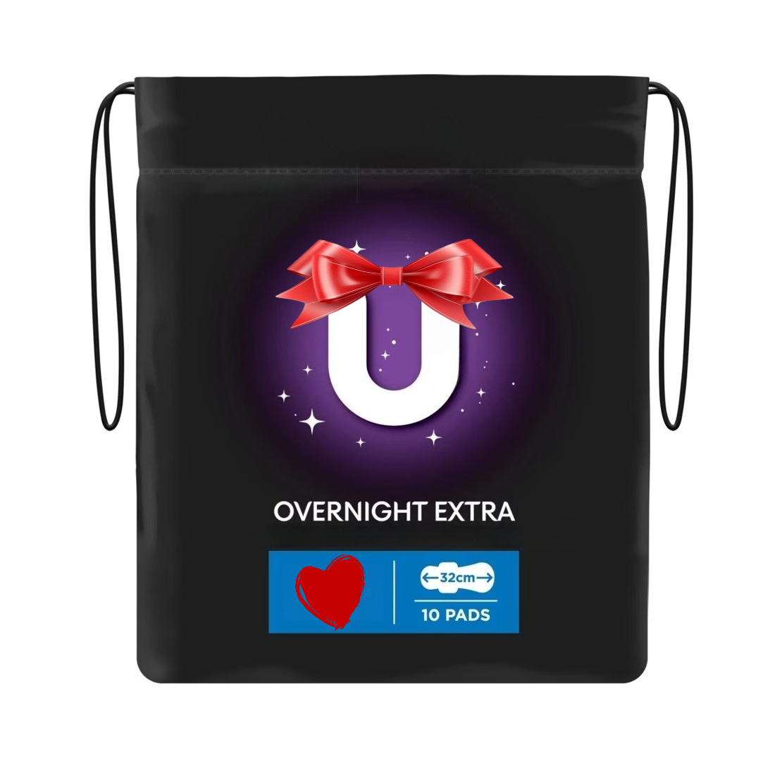 10 Pack Extra Overnight Pads with Wings - 2 Packs (5 Each) | Super Soft, Leak-Proof & Elastic Wings | Heavy Flow & Nighttime Protection | 24H Comfort, High Flow Capacity | Pregnancy-Friendly, Light Safe | Feminine Sanitary Napkins for Women