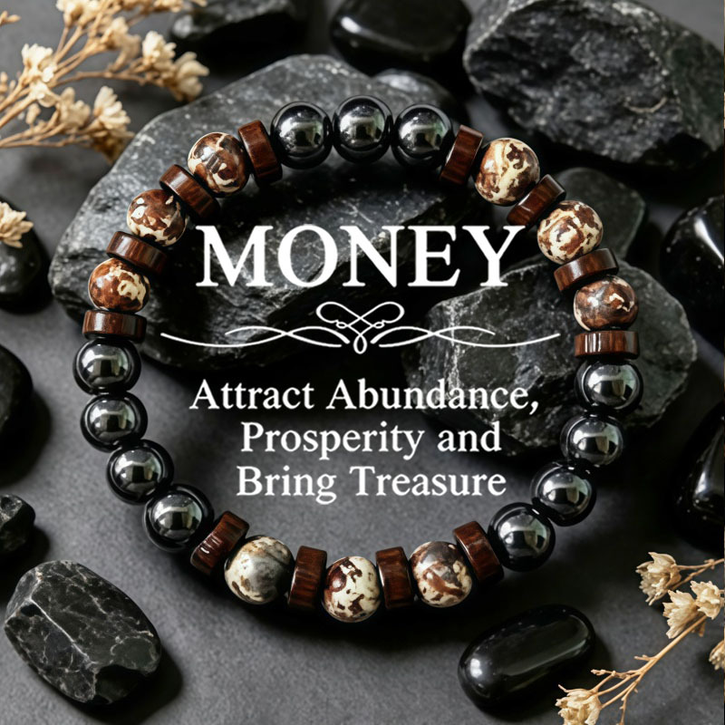 TEMU 1pc Natural Wealth Bracelet, Attracting Money And , And , Rich Brown , Smooth And Glossy Surface, Vintage Bohemian Stackable Bangle, Elegant