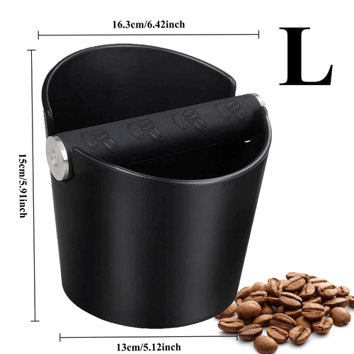contenedor para desechos de espresso, de desechos de café, de de 6.5 pulgadas resistente estilo barista con barra de metal desmontable y base redonda antideslizante