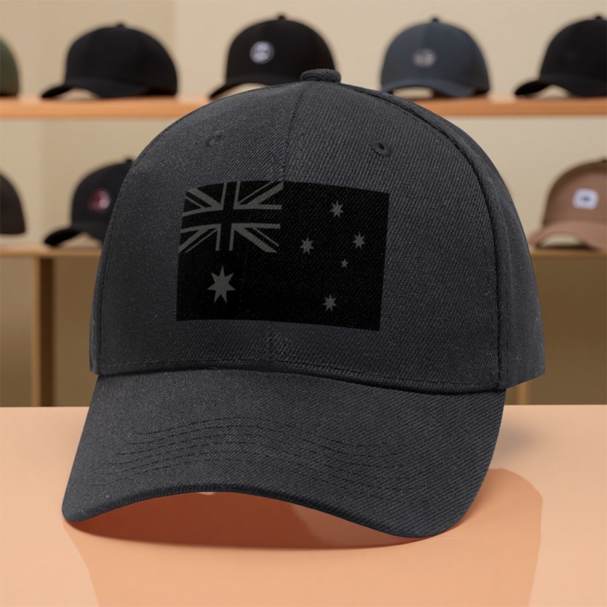 TEMU 1pc Australia Blackouttrendy Baseball Suitable For All Genders Retro Trendy Suitable For Beach Party Skateboarding Travel Hip Hop Fishing Beach