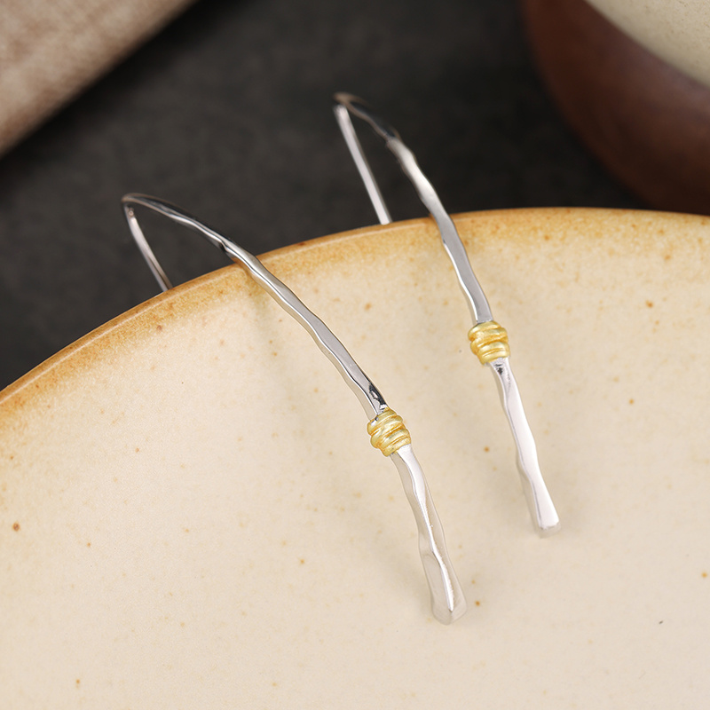TEMU Elegant Long-line Stud Earrings, Drop Earrings, And Easy And Fashionable Ladies' Earrings