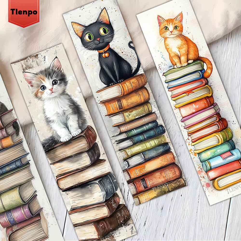 TEMU 32pcs, A Gift Set Of Bookmarks Featuring Kittens, Perfect For Valentine's Day And Page Dividers, Essential For Book Enthusiasts And Great For