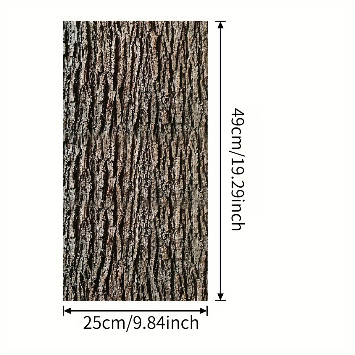TEMU 1pc 49x25cm Multi-functional Bark - Ideal For Pipe And Column Wrapping, Wall Decoration, Featuring Realistic Willow Texture