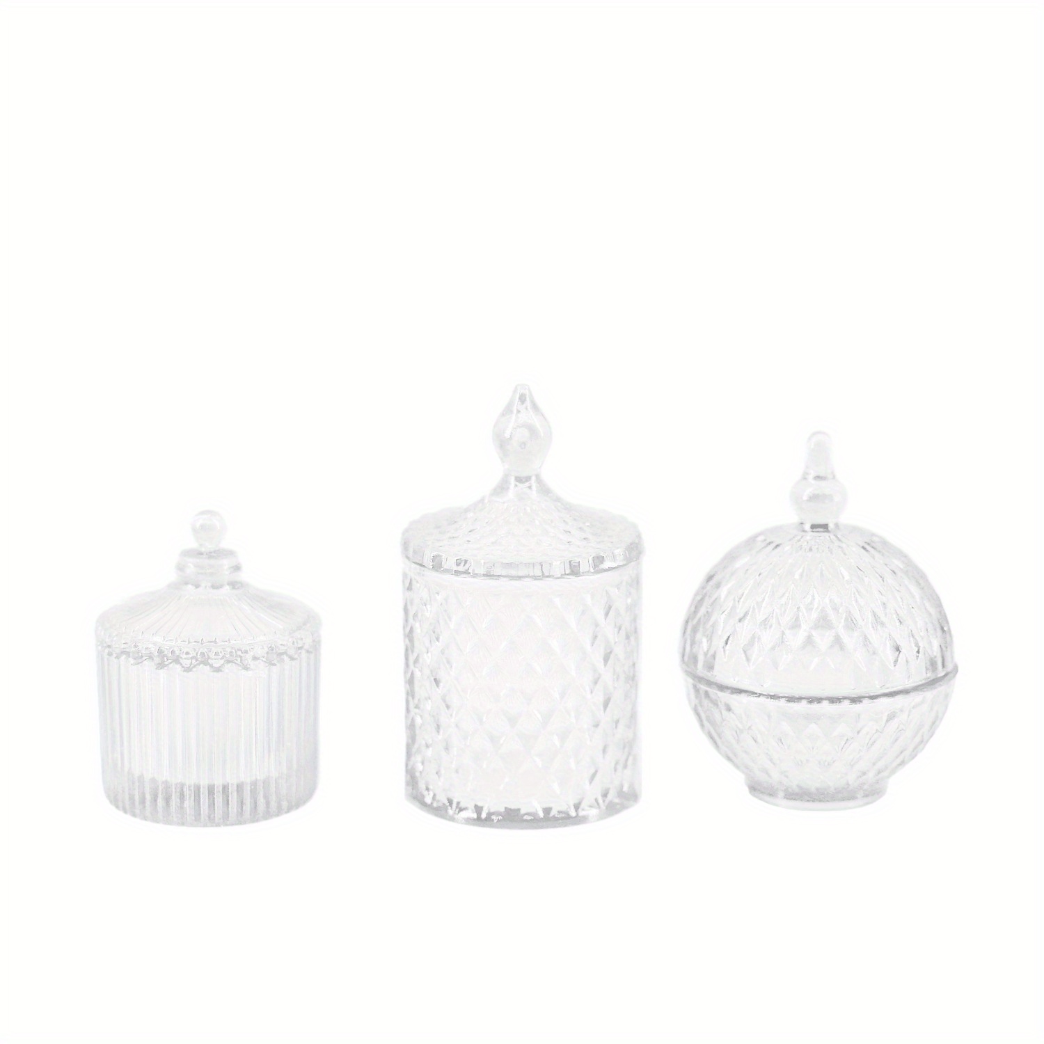 3pcs Dollhouse Miniature Candy Jar Set
