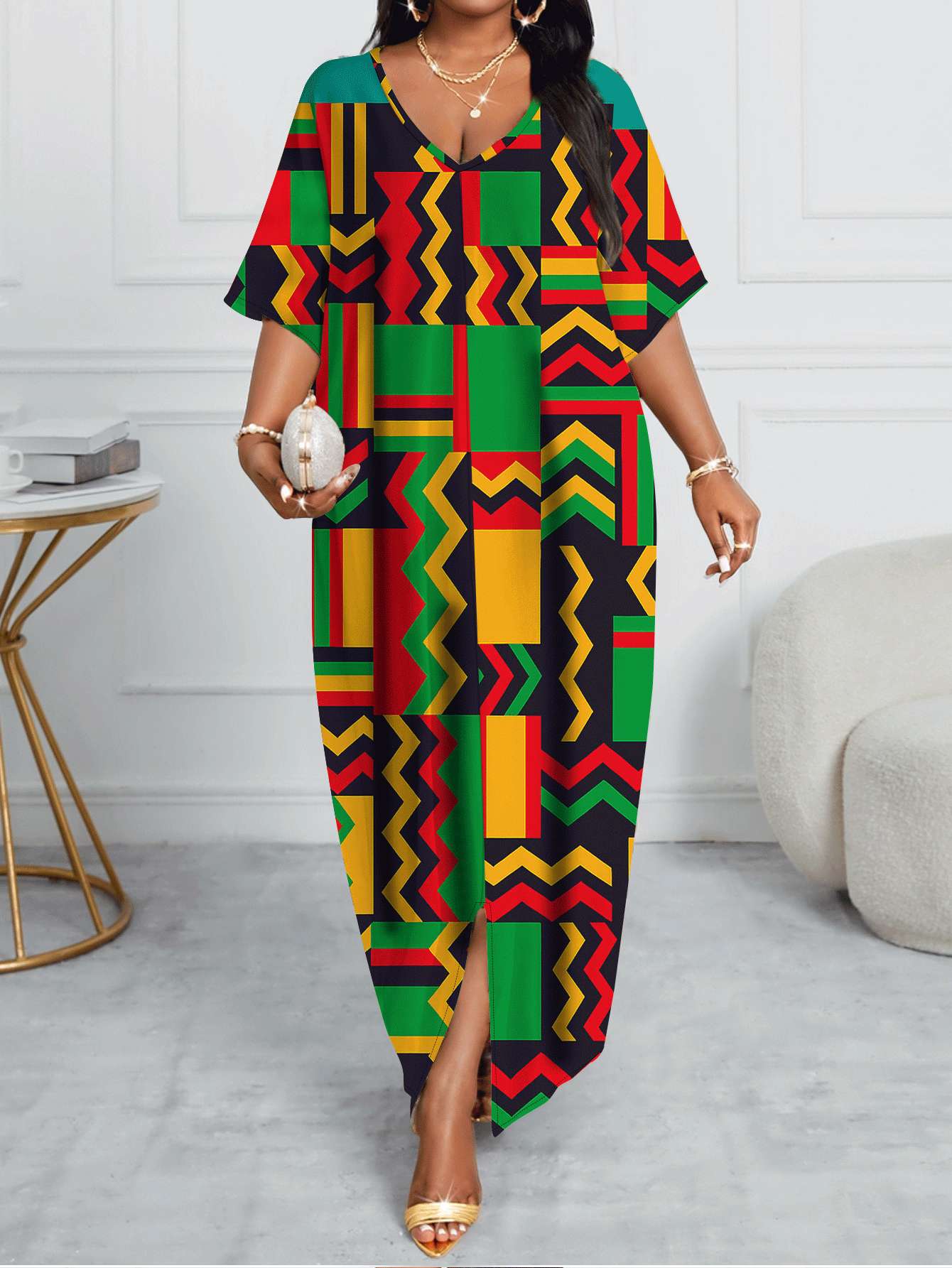 chinese dress ladies African Print Dress | Maxi Dress | Flowy Maxi Plus Size Dress