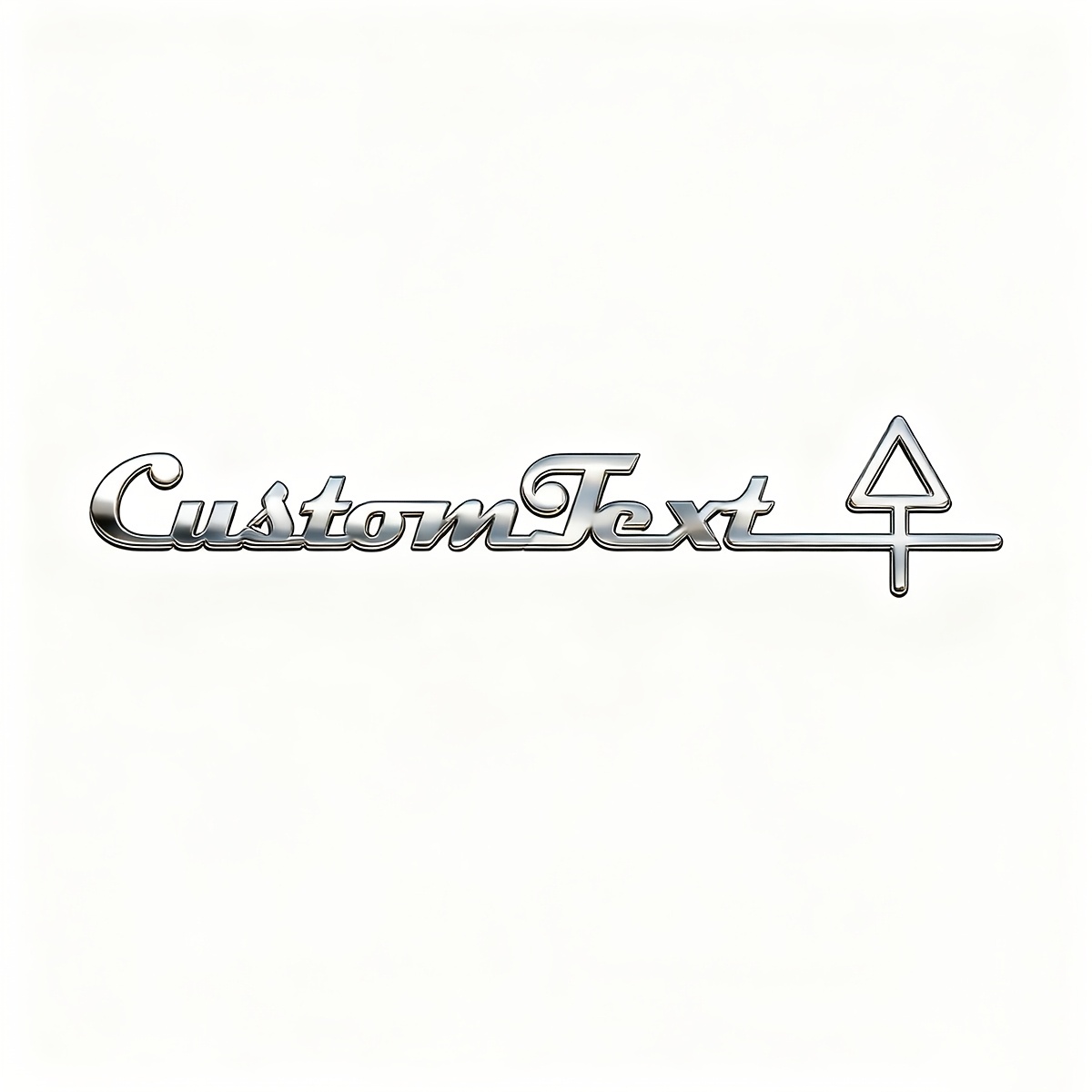 TEMU Custom Personalized Car Emblems And Badges - Heavy Metal Arrow Design Stickers, Durable Stainless Steel Material, Easy To Apply And Remove,
