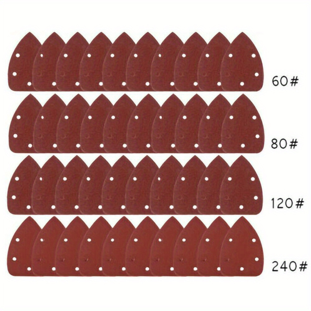 TEMU 40/80pcs Of Sandpaper Mouse Sanding Pads For Triangular