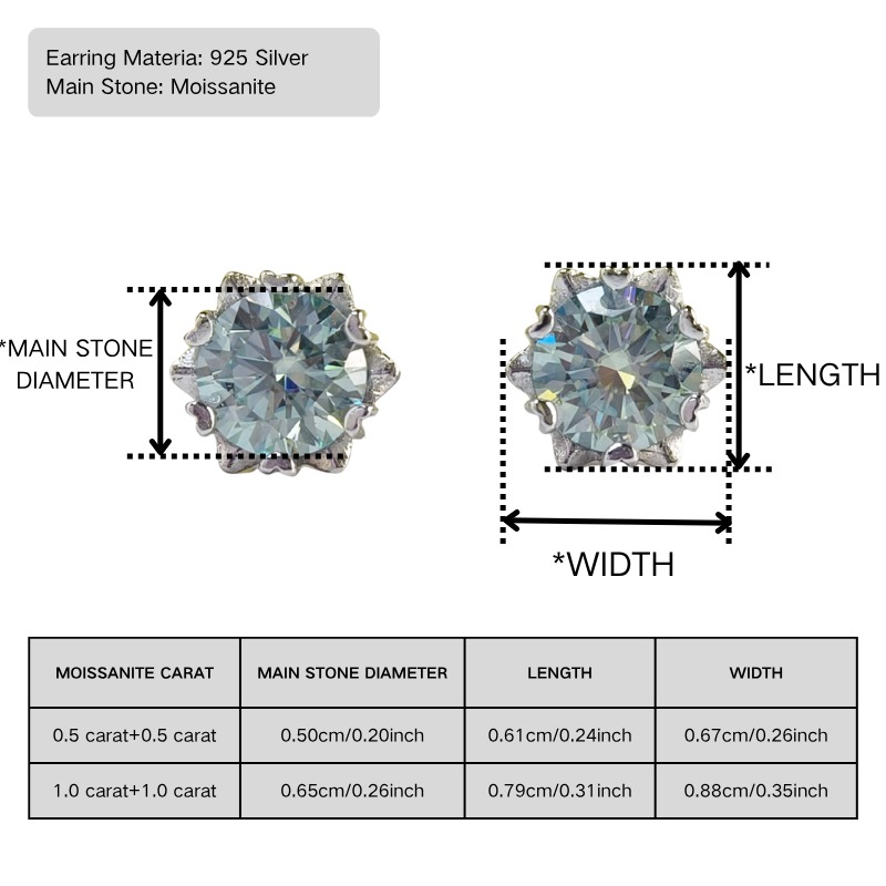 Elegant Azury Synthetic Moissanite Snowflake Stud Earrings