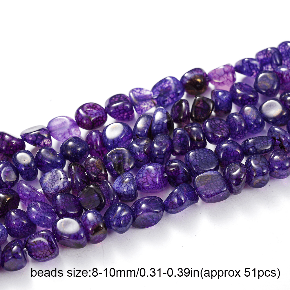 Natural Stone Beads Irregular Agate Multicolor Loose Beads Set