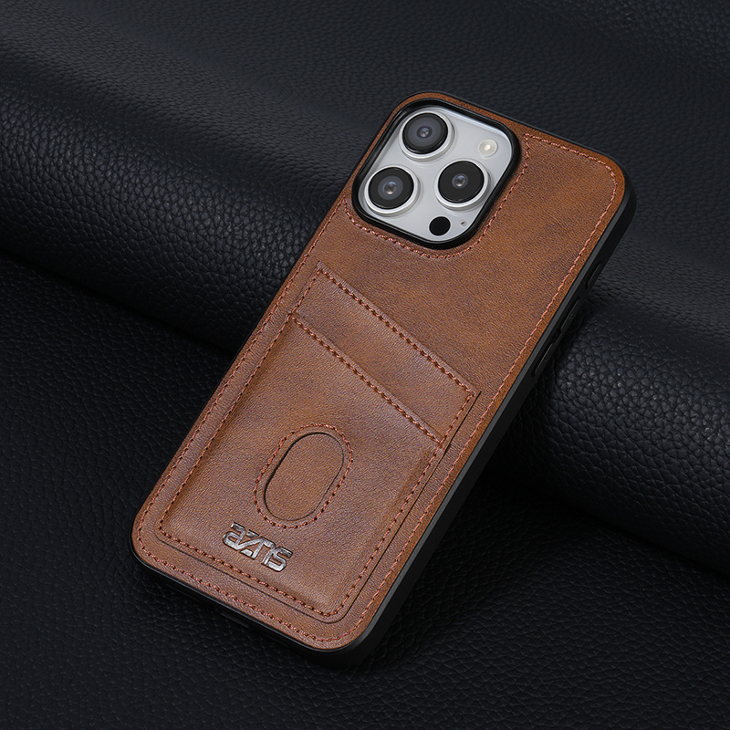 TEMU Deze telefoonhoes met een koeienhuidtextuur is compatibel met iPhone-modellen 11 tot en met 16 Pro Max/Plus en kan twee kaarten bevatten.